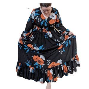 Gorgeous Floral eShakti Maxi Dress W/ Pockets